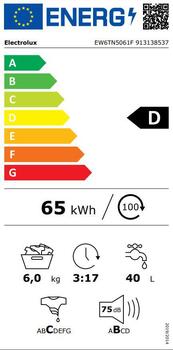 Electrolux veļas mazg.mašīna (augšas ielāde), 6 kg, D (EW6TN5061F)