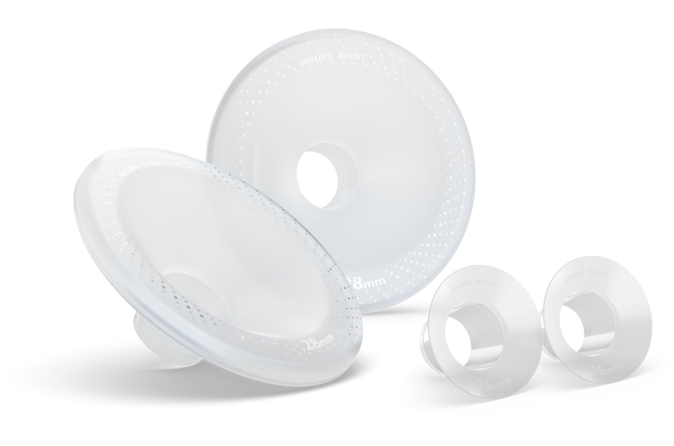Philips Avent Aizsargi un ieliktņi lielām krūtīm (aksesuārs Hands-free krūts piena sūknim) (SCF552/11)