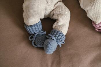 Lodger Slipper merino vilnas čībiņas, Storm, 0-6m (SLM 329_0-6)