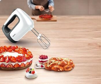 TEFAL mikseris Prep'Mix+, 500W, balts/melns (HT460138)