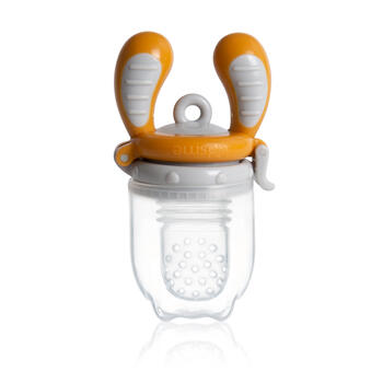 Kidsme Food Feeder bērna ēdināšanas ierīce cietiem produktiem (vidējs), Amber, no 4 mēn. (160350AM)
