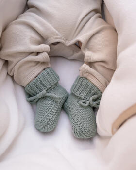 Lodger Slipper Folklore merino vilnas čībiņas, Silk, 0-6m (SLM 109_0-6)