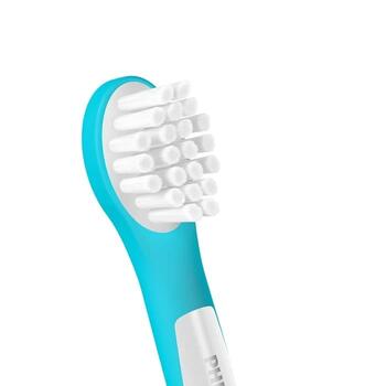 Sonicare for Kids Mini zobu birstes uzgalis, 2 gab,3+, Balta/ciāna (HX6032/90)