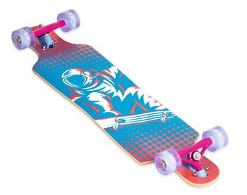 Muuwmi Longboard Compact Skateboard skrituļdēlis, ABEC 7, ar gaismiņām (AU 560)