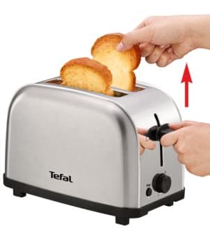 TEFAL tosteris Ultra mini, nerūsējošā tērauda (TT330D)