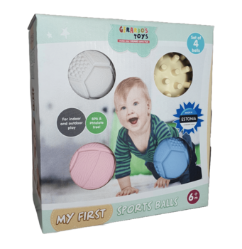 Gerardo's Toys masāžas- sensoro bumbiņu komplekts mazuļiem, 4 gab. (GT7710)