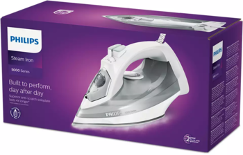 PHILIPS 5000 sērijas Tvaika gludeklis, 2400W (balts/pelēks) (DST5010/10)