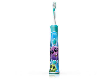 Sonicare zobu birste bērniem 3+ ar bluetooth un 8 maināmiem dizainiem, zils (HX6322/04)