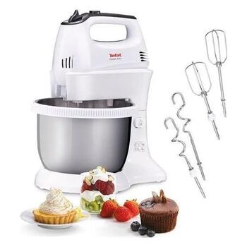 TEFAL mikseris Quick Mix, balts ar metāla trauku (HT312138)