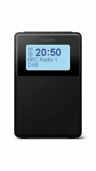 PHILIPS radio pulkstenis, melns (TAR5100/10)