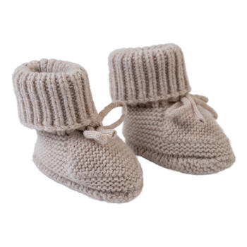Lodger Slipper Folklore Merino vilnas čībiņas, Beige, 0-6m (SLM 630_0-6)