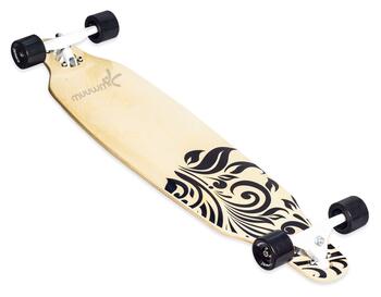 Muuwmi Longboard Skateboard skrituļdēlis, ABEC 7 , Wood (AU 559)