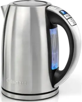 CUISINART elektriskā tējkanna ar 6 temperatūras režīmiem, 1.7l, 1500 W, nerūsējošais tērauds (CPK17E)