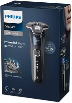 PHILIPS Shaver Series 5000, Wet& Dry skuveklis (lādējams), zils (S5885/35)