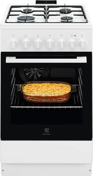 Electrolux gāzes plīts ar elektrisko cepeškrāsni, 50cm, balta (LKK520032W)