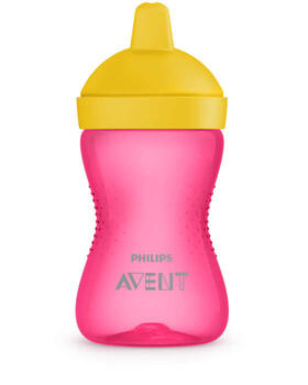 Philips Avent My Grippy mācību krūzīte ar cietu snīpi 300ml, 18M+, rozā (SCF804/04)