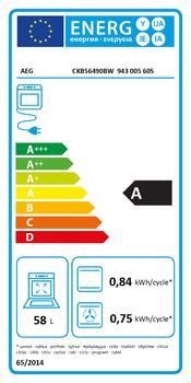 AEG gāzes plīts ar elektrisko cepeškrāsni (CKB56490BW)