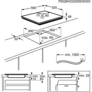 Electrolux indukcijas plīts virsma, 60 cm (LIB60424CK)