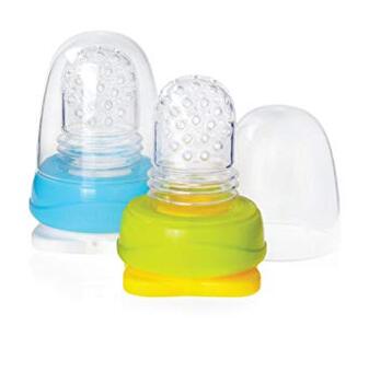 Kidsme Food Pouch adapteris mazuļa ēdināšanai no biezenīšu stāvpakām 2 gab,Sky&Lime (160490 LIS)