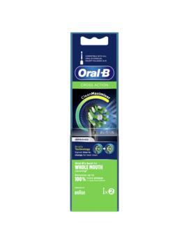 BRAUN el.zobu birstes uzgalis Cross Action, 2 gab, melns (EB 50-2 BLK)