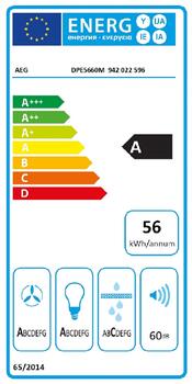 AEG izvelkams tvaika nosūcējs (iebūv.), 60 cm (DPE5660M)