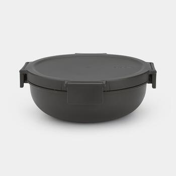 BRABANTIA Make & Take salātu trauks, 1.3L, Dark Grey (206344)