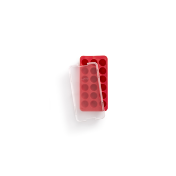 LEKUE ledus kubiņu veidne sfēriska ar vāciņu, red (882449)