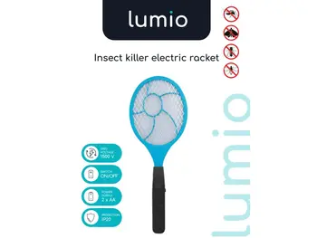 LUMIO elektriskā moskītu raķete (MKE007), 2xAA, zila (101900)