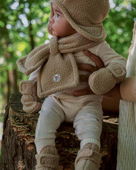 Lodger Mittens Teddy bērnu cimdiņi, Beige, 0-12m (MTT 630_0-12)