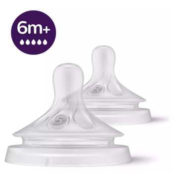 Philips Avent Natural Response pudeļu silikona knupīši, ļoti ātra plūsma, 6m+ (2 gab.) (SCY965/02)