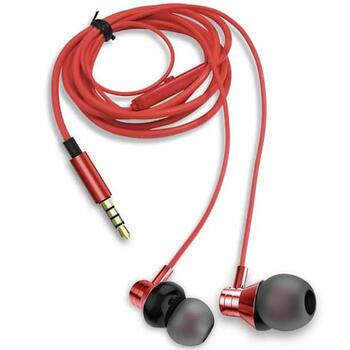 AIWA In-Ear stereo austiņas ar mikrofonu, sarkanas (ESTM-50RD)