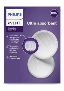 Philips Avent Vienreizējas lietošanas krūšturu ieliktnīši (100 gab.) (SCF254/13)