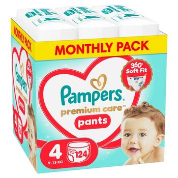 Pampers Pants autiņbiksītes, 4. izmērs, 9-15kg, 124gab. (80894763)