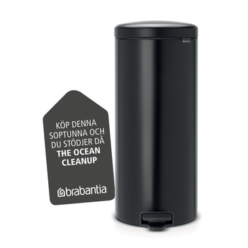 BRABANTIA atkritumu tvertne ar pedāli NewIcon, 30 l, Matt Black (114540)