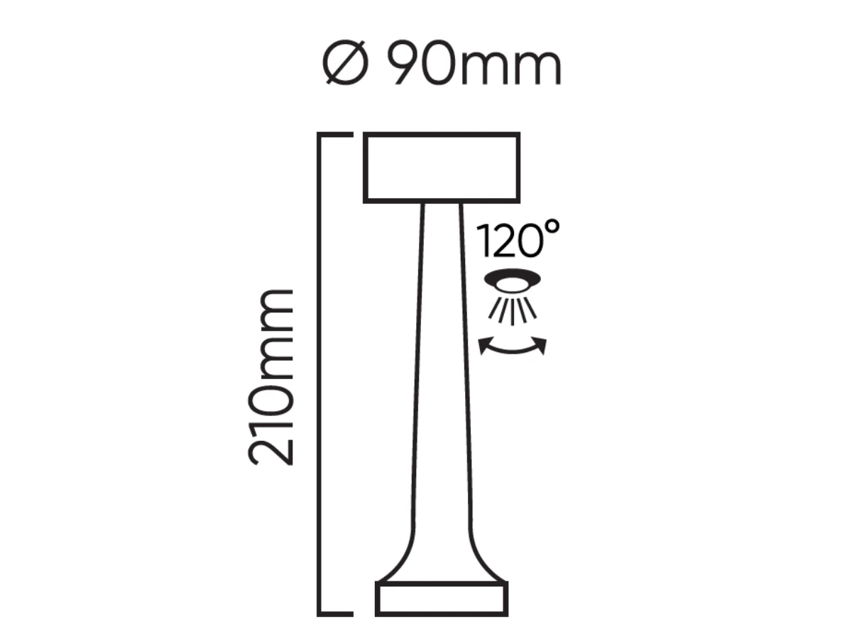 LED line lite galda lampa RIWIA 1W, 120lm, 1800mAh, gold (204492) (75110)