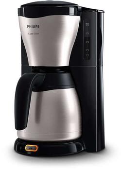 PHILIPS Kafijas automāts ThermInox (termotrauks), 1000W (melns ar pelēku) (HD7546/20)