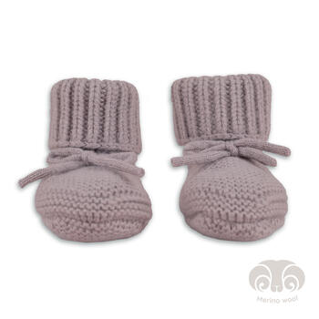 Lodger Slipper Merino vilnas čībiņas, Rose, 0-6m (SLM 107_0-6)
