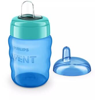 Philips Avent Easy Sip mācību krūzīte,  9M+, 260ml, silikona snīpis, zila (SCF553/05)
