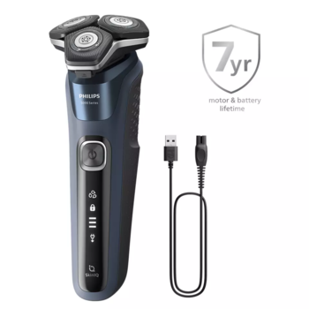 PHILIPS Shaver Series 5000, Wet& Dry skuveklis (lādējams), zils (S5885/10)