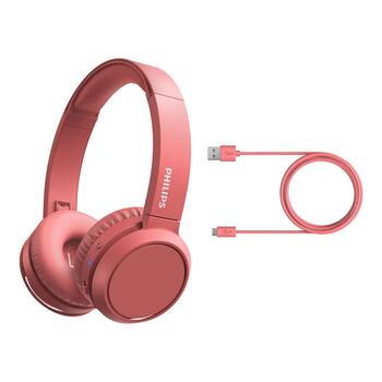 PHILIPS austiņas On-Ear ar Bluetooth, sarkanas (TAH4205RD/00)