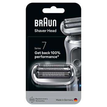 BRAUN Series 7 sietiņš + griezējbloks skuvekļiem, sudraba (74S)