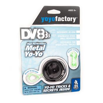 YoYoFactory YO-YO METAL DV888 rotaļlieta iesācējiem un profesionāļiem, melns (YO 029)