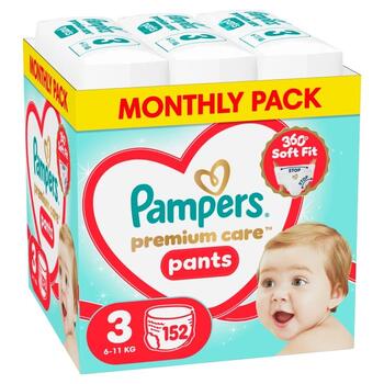 Pampers Pants autiņbiksītes, 3. izmērs, 6-11kg, 152gab. (80894764)