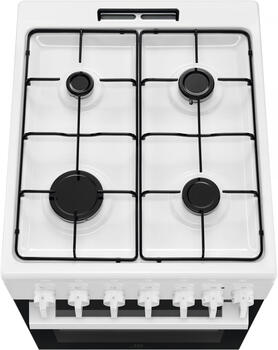 Electrolux gāzes plīts ar elektrisko cepeškrāsni, 50cm, balta (LKK520032W)