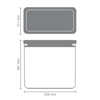 BRABANTIA uzglabāšanas kārba Tasty+, 3.5  L, Light Grey (230622)