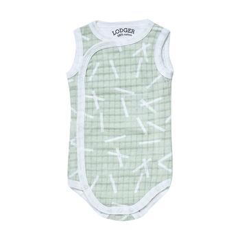 Lodger Romper Sprinkle kokvilnas bodijs bez piedurknēm,Leaf, 62 cm (RF 070_62)