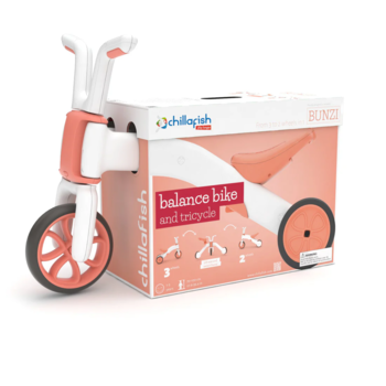 Chillafish Bunzi līdzsvara velosipēds - transformers pašiem mazākajiem 2-in-1, flamingo rozā, no 1 līdz 3 gadiem (CPBN03FLA)