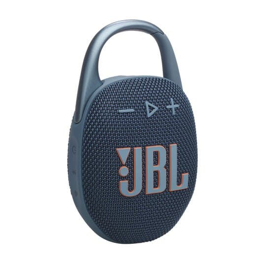 JBL ūdensizturīga portatīvā skanda ar karabīni, zils (JBLCLIP5BLU)