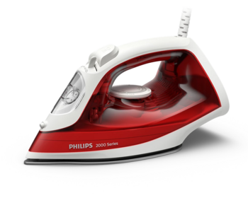 PHILIPS 2000 sērijas Tvaika gludeklis, 2000W, sarkans (DST2010/40)