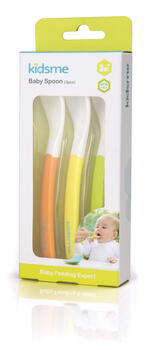 Kidsme karotīšu komplekts (3 gab.), oranža, dzeltena, zaļa, no 3 mēn. (140298)